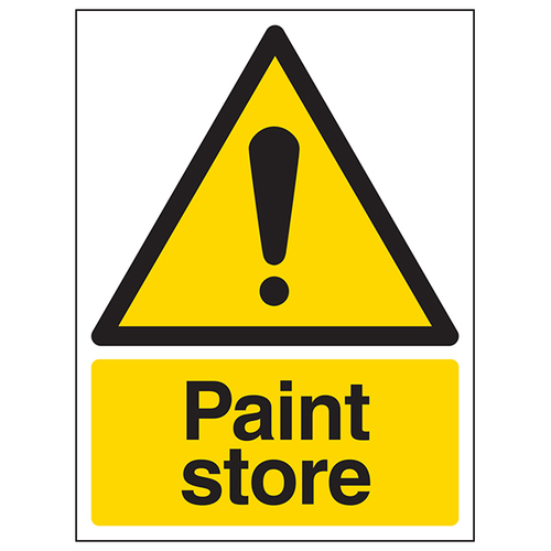 Paint Store Safety Sign Chemical Hazard Warning For Staff