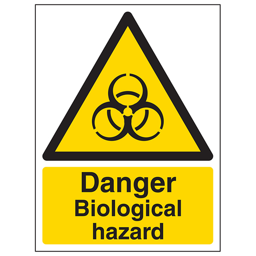 Danger Biological Hazard Safety Sign For Workplaces