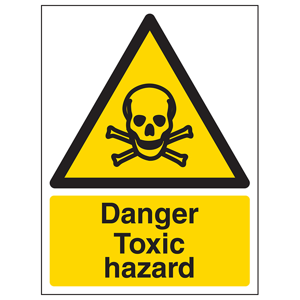 Danger Toxic Hazard Safety Sign Emergency Warning For Site