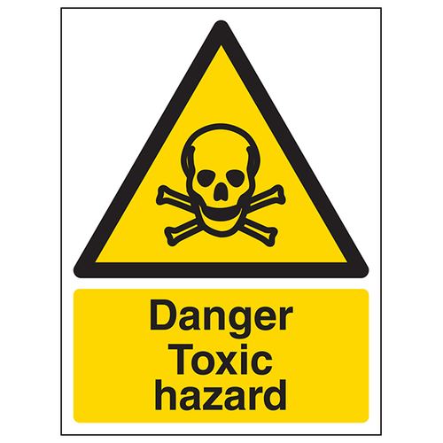 Danger Toxic Hazard Safety Sign Emergency Warning For Site