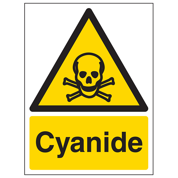 Cyanide Warning Safety Sign Compliant For Employers