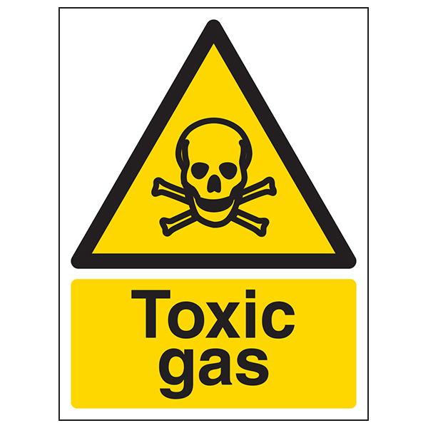Toxic Gas Safety Sign Compliance Warning For Employers