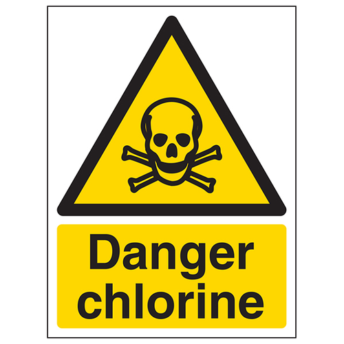 Danger Chlorine Safety Sign High Visibility For Workplace