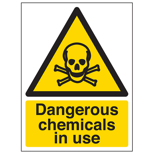 Dangerous Chemicals In Use Safety Sign Workplace Warning