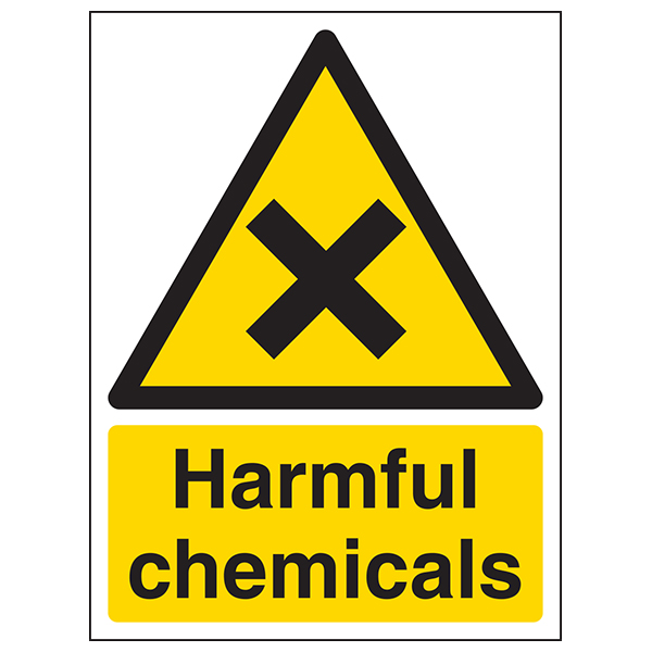 Harmful Chemicals Safety Sign High Visibility Workplace