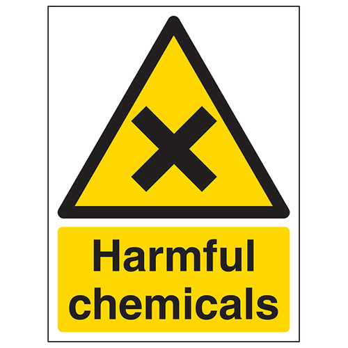 Harmful Chemicals Safety Sign High Visibility Workplace