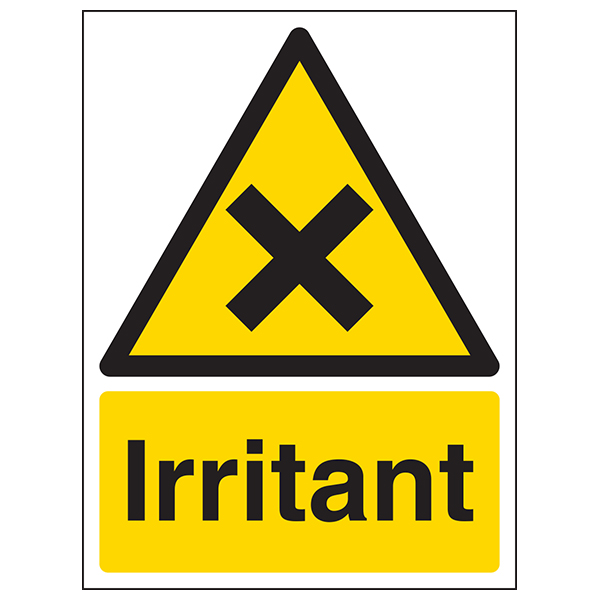 Irritant Safety Sign Compliant Durable Clear For Employers