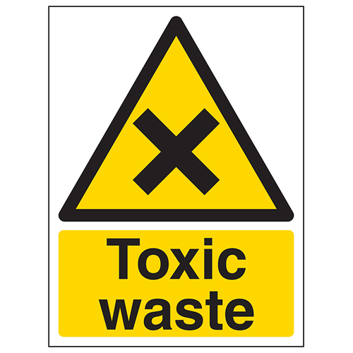 Toxic Waste Safety Sign Durable High Visibility Workplace