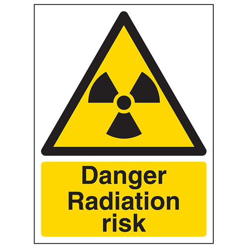 Radiation Warning Safety Sign High Visibility For Workplace