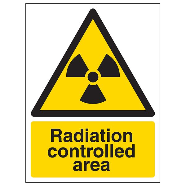 Radiation Controlled Area Safety Sign Compliant Workplace