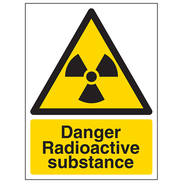 Danger Radioactive Substance Safety Sign For Worksites