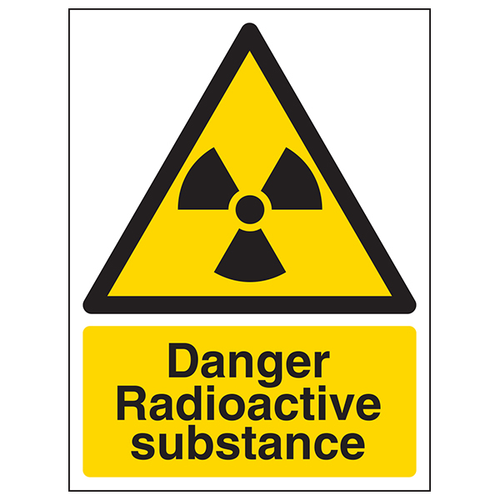 Danger Radioactive Substance Safety Sign For Worksites