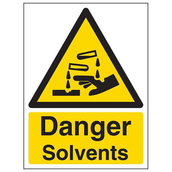 Danger Solvents Safety Sign EN ISO 7010 Compliant Workplace