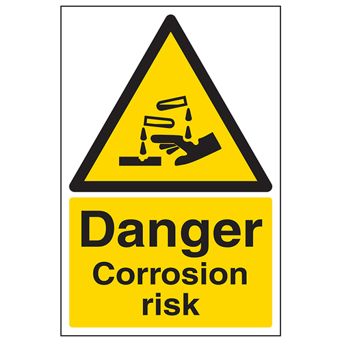 Danger Corrosion Risk Safety Sign For Workplace Safety