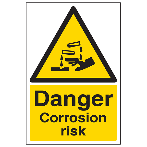 Danger Corrosion Risk Safety Sign For Workplace Safety – SafetySignBase