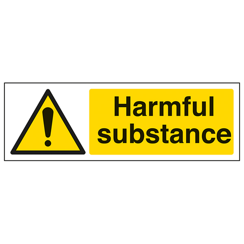 Harmful Substance Safety Sign For Workplace Compliance