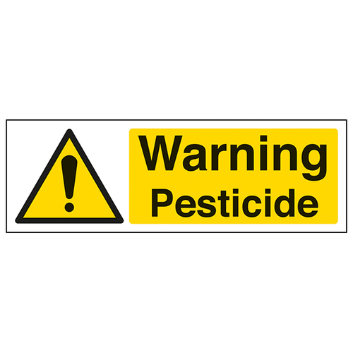 Warning Pesticide Safety Sign Compliant Clear Landscapers