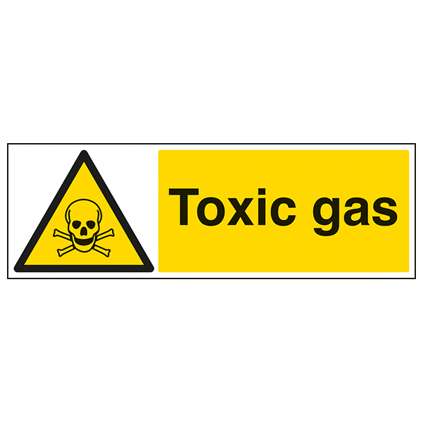 Toxic Gas Safety Sign Compliant Durable Workplace Alert