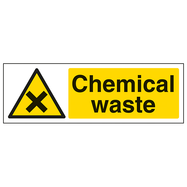 Chemical Waste Safety Sign Compliant Clear Workplace