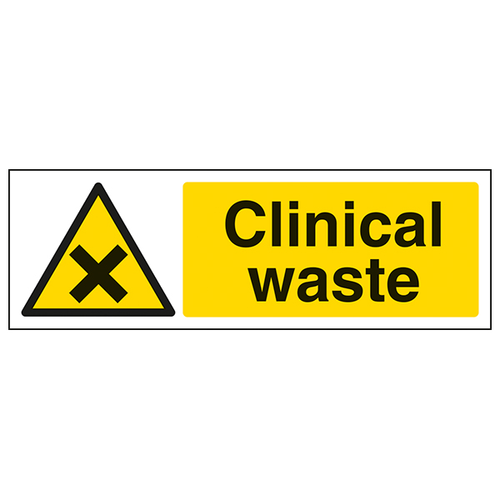 Clinical Waste Safety Sign Compliance Durable For Employers