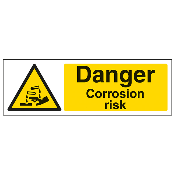 Corrosion Risk Safety Sign Compliant Durable For Workplace