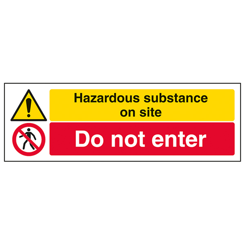 Hazardous Substance Safety Sign Clear Warning For Workers