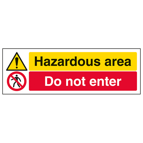 Hazardous Area Do Not Enter Safety Sign Clear For Workplace