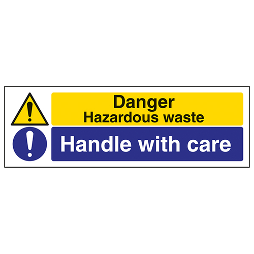 Hazardous Waste Safety Sign Landscape Critical For Worksites