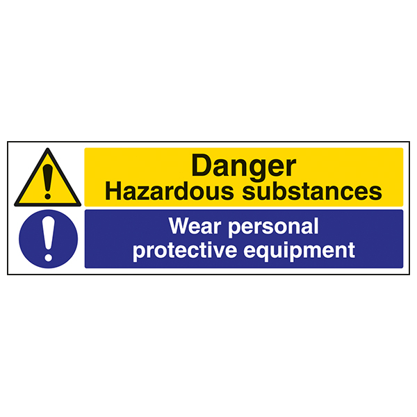 Hazardous Substances Wear PPE Safety Sign For Workers