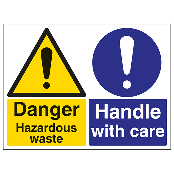 Hazardous Handle With Care Safety Sign Large For Workplace
