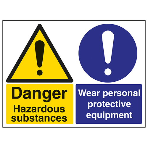 Hazardous Substances Wear PPE Safety Sign Compliant