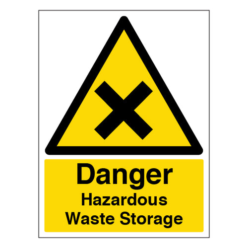 Hazardous Waste Storage Safety Sign High Contrast Workplace