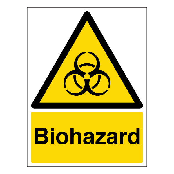 Biohazard Safety Sign Self Adhesive Durable Workplace