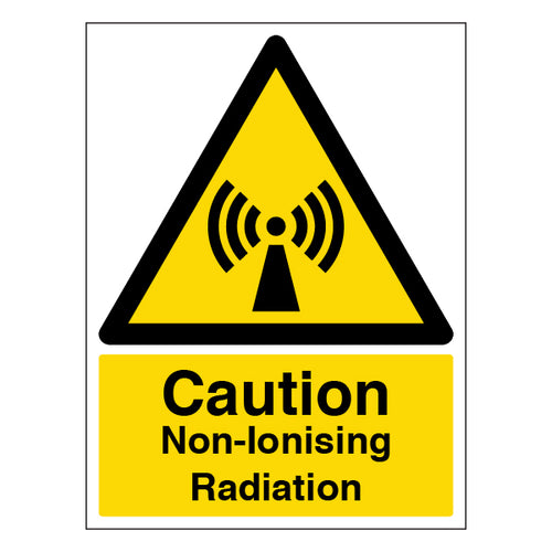 Caution Non Ionising Radiation Safety Sign Compliant Work