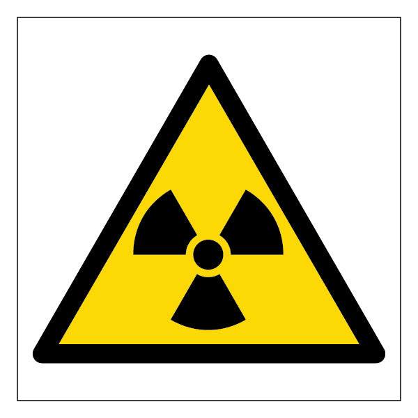 Radiation Symbol Square Safety Sign Workplace Visibility