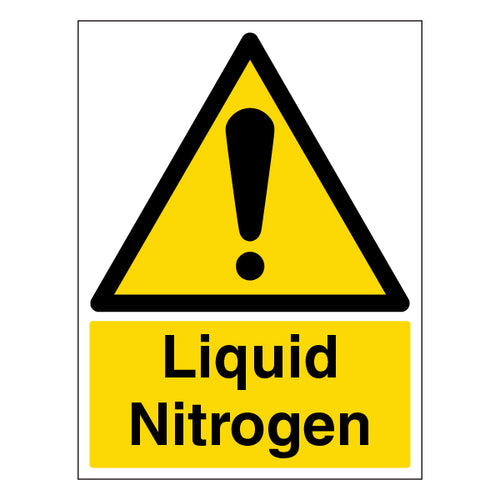 Liquid Nitrogen Safety Sign Clear Hazard Warning For Staff