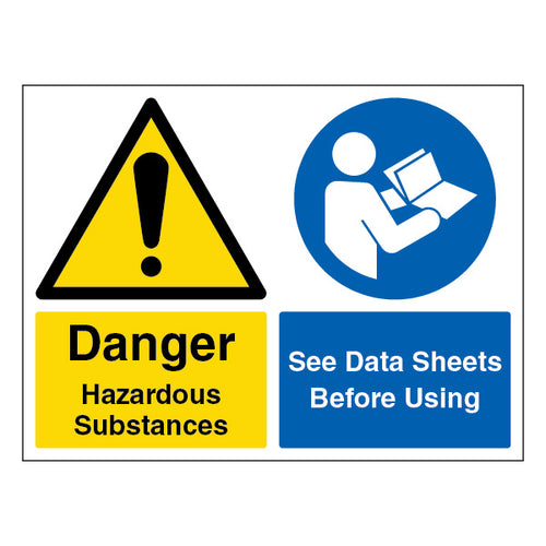 Hazardous Substances Workplace Sign EN ISO 7010 Landscape
