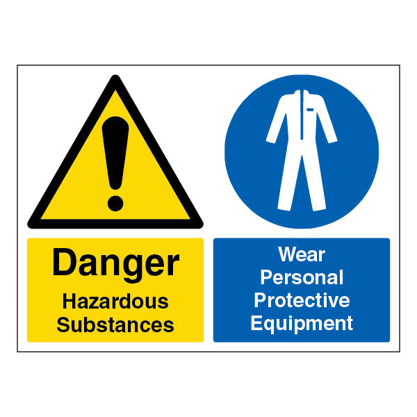 Danger Hazardous Substances Wear PPE Workplace Landscape