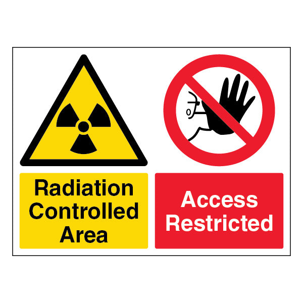 Radiation Controlled Area Safety Sign ProGuard For Workers