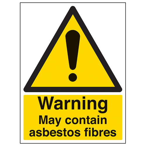 Asbestos Warning Safety Sign High Contrast For Site