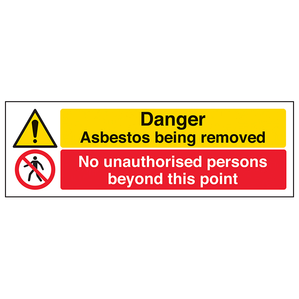 Asbestos Warning Safety Sign EN ISO 7010 Compliant Worksite