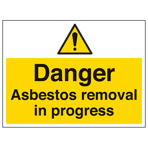 Danger Asbestos Removal Safety Sign ProGuard Contractors