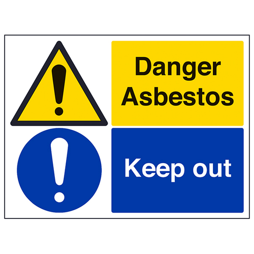 Danger Asbestos Safety Sign Large Landscape For Contractors