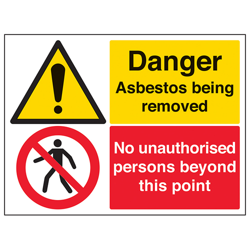Asbestos Safety Sign Large Landscape High Visibility Site