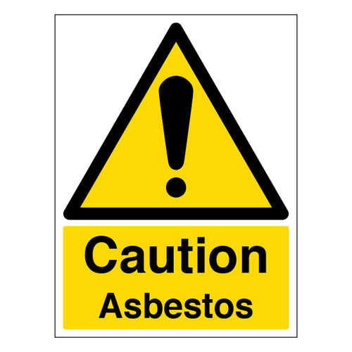 Caution Asbestos Safety Sign Compliant Durable For Workers