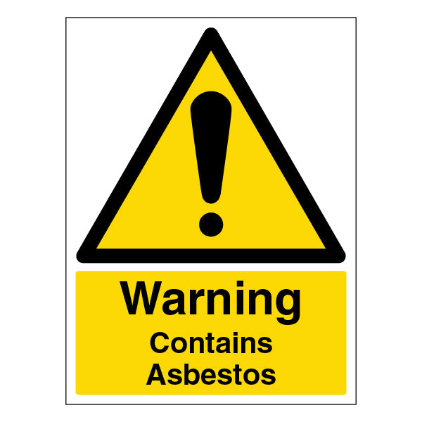 Warning Contains Asbestos Safety Sign Compliant For Work