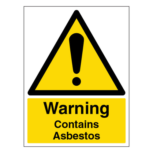 Warning Contains Asbestos Safety Sign Compliant For Work