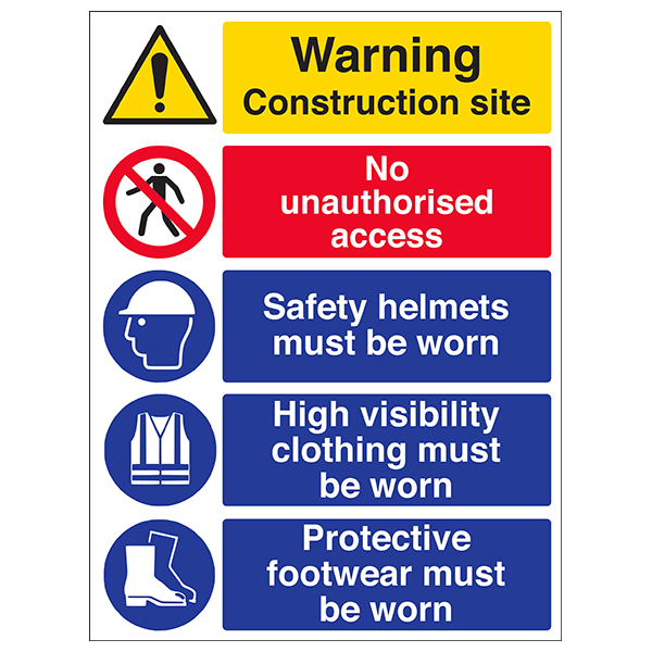 High Visibility Demolition Safety Sign Compliant For Sites