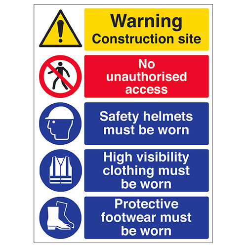 High Visibility Demolition Safety Sign Compliant For Sites