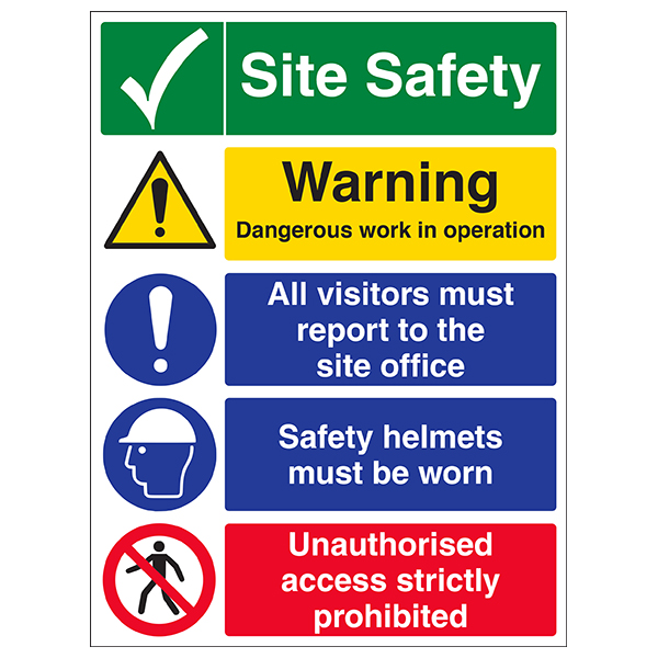 Demolition Safety Sign High Visibility For Site Workers